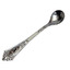 Серебряная ложка для соли с вензелем объемным декором на ручке Рельефный рисунок 40010268А05